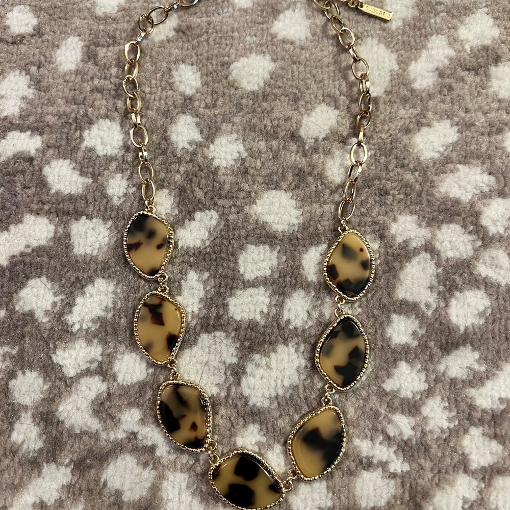 Tortoise and gold necklace